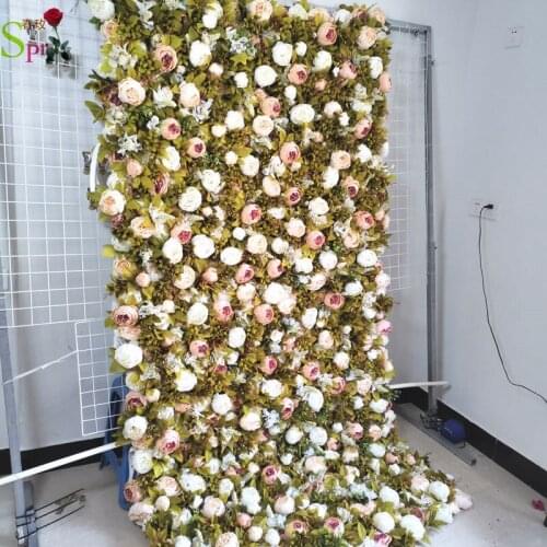SPR roll up flower wall Artificial wedding occasion backdrop arrangement home decorations free shipping