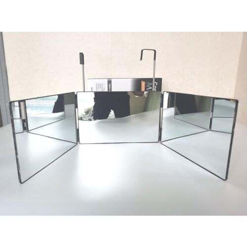 3-Way Mirror A 360-degree Viewing Angle Practicing Mirror For Self Hair Cutting And Styling DIY Haircut Tool Trifold Mirror