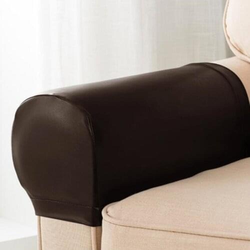 1 Pair Sofa Covers for Living Room Removable Arm Stretch Couch Chair Protector Armchair Covers Armrest Solid Couch Cover