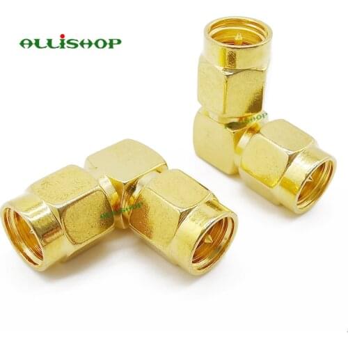 ALLiSHOP 2Pcs SMA Male to SMA Male Winding Connector RF Coax Coaxial Adapter for Antennas Broadcast Radios WiFi CCTV