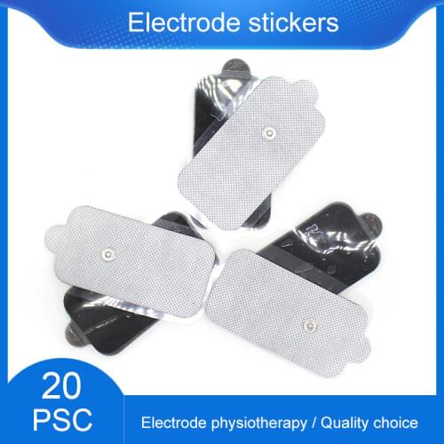 20pcs 4.7x9 cm Non-woven Adhesive Gel Paste Medical Snap Electrode Pad for Tens Therapy Massager Conductive Patch Sticker