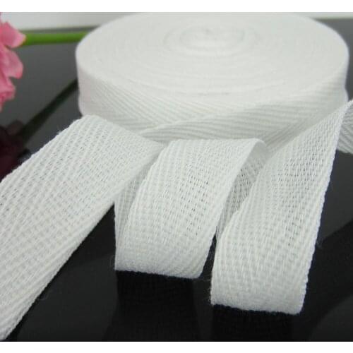 20yards 5/8" Sewing Cotton Binding Tape Bias Webbing Strap Ribbon Craft 16.0mm white ribbon bow