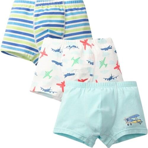 3 Pcs Cotton Children Underwear Little Boys Panties Pack Kids Boxer Briefs Child Boy Pants 2-12 Years