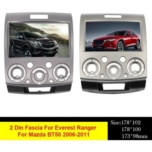 Car Audio Radio Panel Stereo Frame Fascia For Ford Everest Ranger Mazda BT-50 BT50 Facia Dashboard Mount Bezel Trim Kit