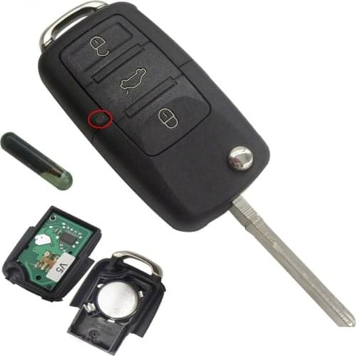 Car Remote Key With ID48 Chip 1J0959753AH For VW PASSAT 02-05