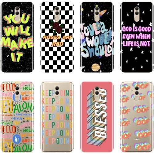 Quotes Star Space Cartoon Girl Phone Case For Huawei Mate 20 10 9 Pro Soft Silicone Back Cover For Huawei Mate 7 8 9 10 20 Lite