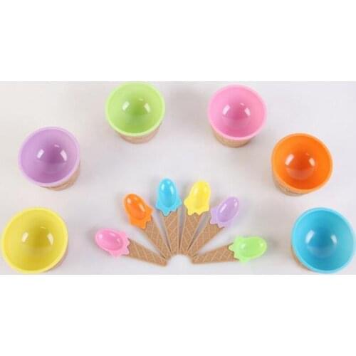 Kids ice cream bowls ice cream cup Couples bowl gifts Dessert container holder with spoon Best children gift LX8091