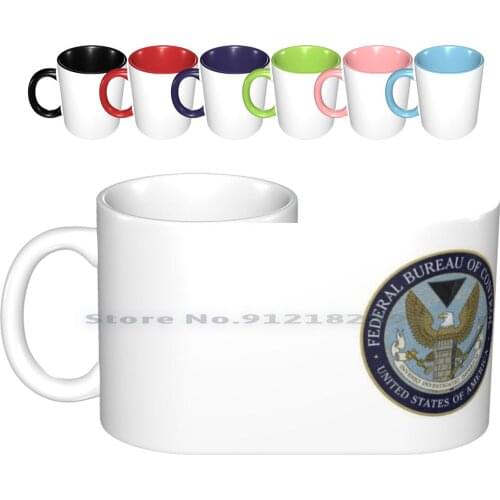 Federal Bureau Of Control | Control Game Logo | Clean Logo Ceramic Mugs Coffee Cups Milk Tea Mug Federal Bureau Of Control