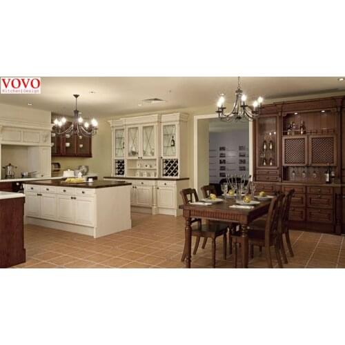 French country kitchen furniture with wine rack & ventilation holes