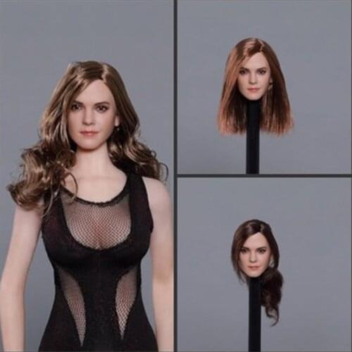1/6 Scale Emma Watson Head Sculpt Hollywood Star Hermione European Girl Head for 12" DIY Action Figure