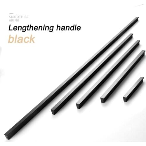JD Door Long 600mm Black Handle Modern Minimalist Kitchen Cabinet Drawer Aluminum Handles Wardrobe Bathroom Knob Nordic 226