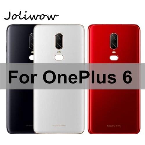 For OnePlus 6 Back Battery Cover Door Rear Glass for Oneplus 6 One Plus 6 Battery Cover 1+6 Housing Case + Camera Lens with Glue