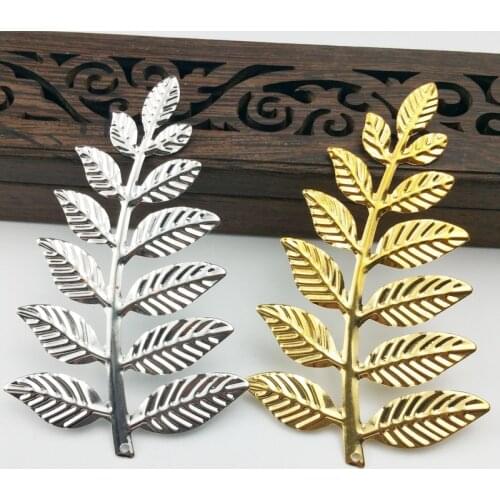 10pcs 48x78mm Filigree flower Wraps Metal Charms For Embellishment Scrapbook DIY Jewelry Metal Craft ear accessories