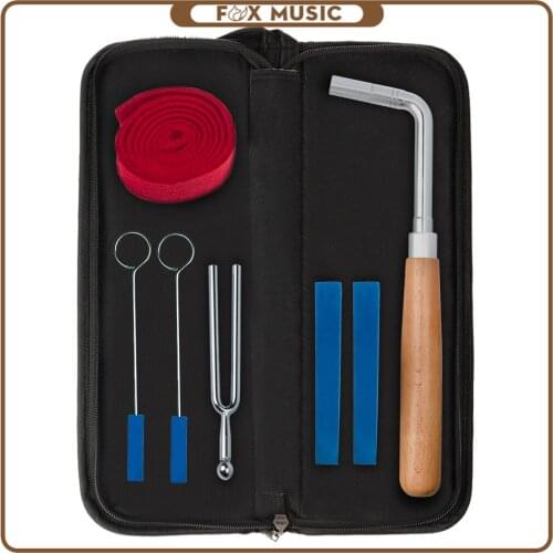 Piano Tuning Kit W/Piano Tuning Hammer Straight Soft Maple Handle Piano Tuning Lever Tools Kit Mute Hammer DIY Set