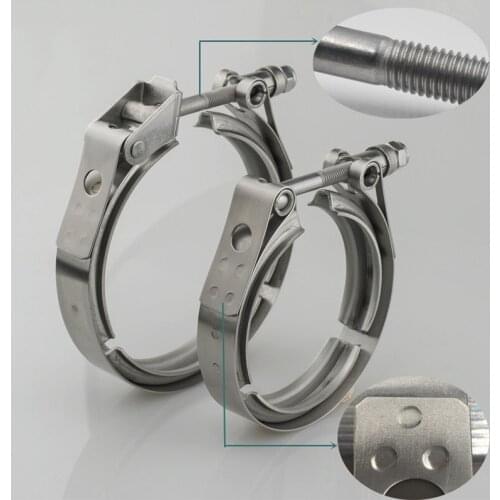 Stainless Steel 1.5/1.75/2/2.5/3/3.25/3.5/4 inch Quick Release V band Clamp Auto V-band Exhaust Male Female Flange Vband Clamps