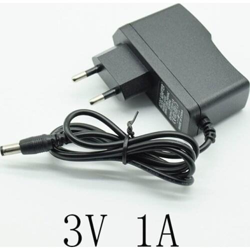 New 100-240V AC Converter Adapter DC 3V 1A Power Supply Charger EU Plug 5.5mm * 2.5mm(2.1mm) AC to DC power adapter