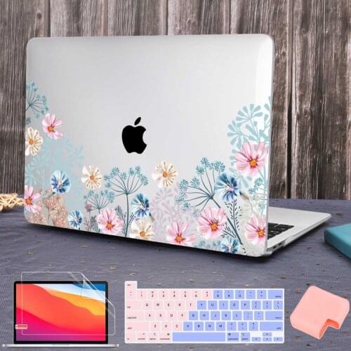 Printed Plastic Hard Case Screen Protector Charger Sleeve Keyboard Cover for MacBook Air Pro Retina 13 15 16 2020 A2337 A2338