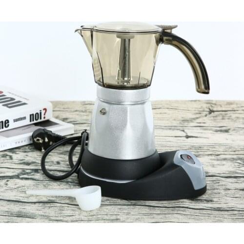 Plug-in coffee appliance office coffee pot coffee machine portable aluminum electric moka pot beauty plug