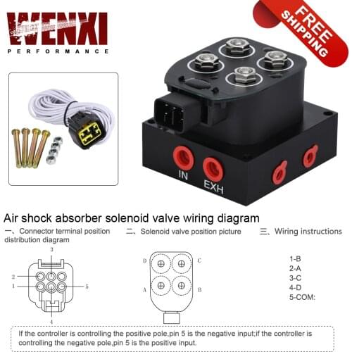 12v Solenoid Valve Air ride Suspension manifold valve ,Pneumatic shock absorber VU2 solenoid valve set Free Shipping