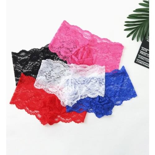 5pcs Sexy Mens Lace Boxers Mesh Sissy Underwear See Through Boxer Shorts cuecas Penis Pouch Erotic Underpants Breathable