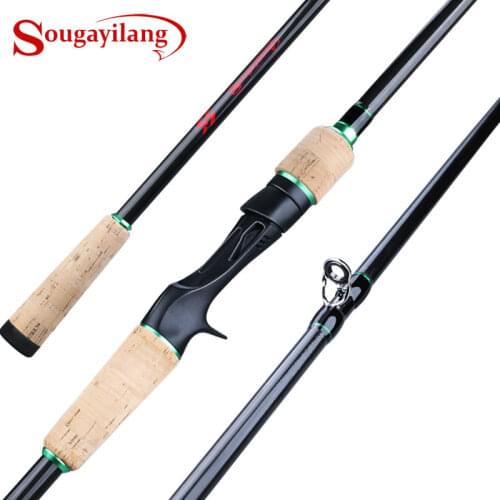 Sougayilang 1.8-2.4M Lure Fishing Rod 3 Section Ultralight Weight Spinning /Casting Fishing Rod Carbon Fiber Fishing Rod Tackle