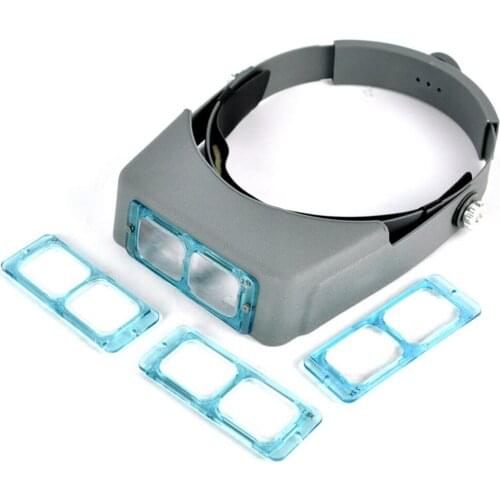 12pcs 1.5X 2X 2.5X 3.5X 4 Lens Jeweler Repair Magnifier Headband Magnifying Glass Eye Loupe Welding Head Visor