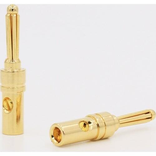 VB413G 24K Gold Plated Banana plug speaker cable Banana Plug