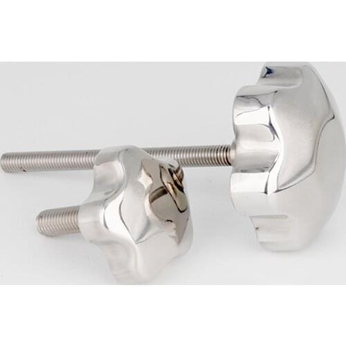 2pcs M14 stainless steel five stars handle screw Torx hand screws T&TX handwheel bolt star type bolts 48mm head diameter