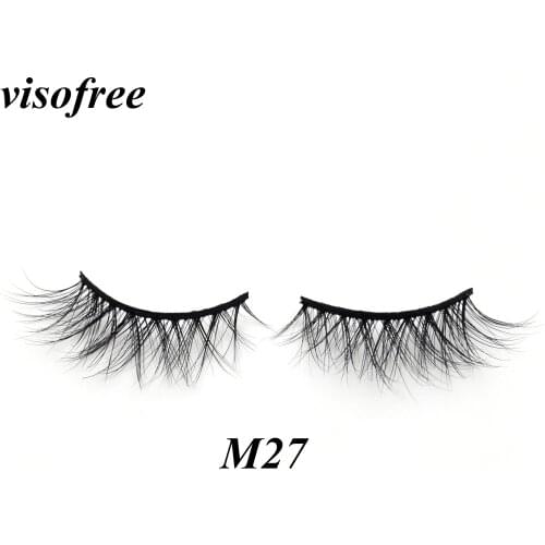 Visofree Mink Lashes Natural False Eyelashes Fake Lashes Long Makeup 3D Mink Lashes Eyelash Extension Mink Eyelashes Beauty M27