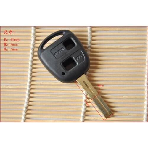 High Quality Replacement Remote Key Case Fob 2 Button For Lexus TOY48 Uncut Short Blade (41mm) Fob Key Cover 5PCS/lot