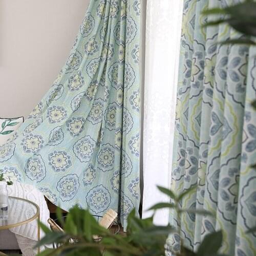 Modern Boutique Curtains for Living Dining Room Bedroom Simple and Modern Polyester Cotton Printed Fabric Curtain Fabric