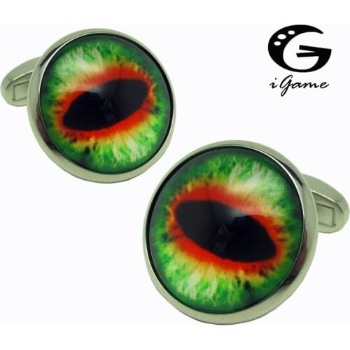 IGame Dragon Eye Cuff Links Unique Design Free Shipping