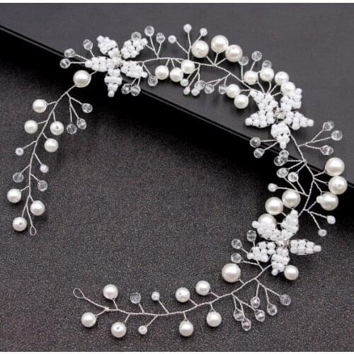 Fashion Handmade Bride Headband Gold Crystal Girls Hairband Romantic Wedding Hair Ornament Bride Headdress Women Jewelry