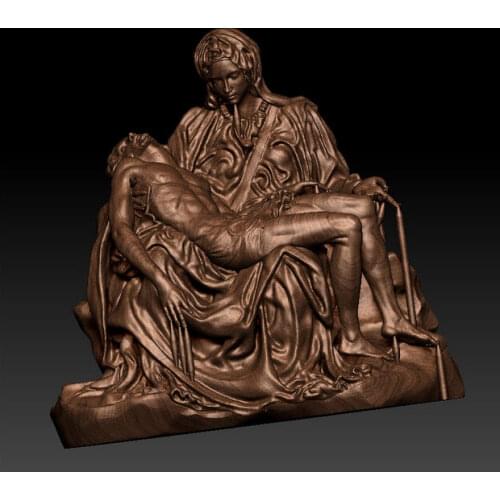3D model for cnc or 3D printers in STL file format La Pieta 46MB