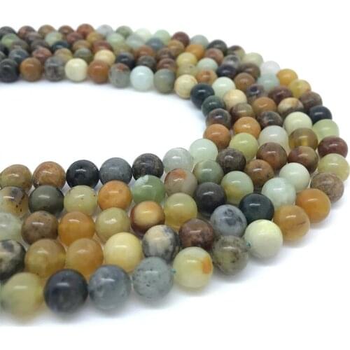 4-12mm Flower Yellow Jade Energy Stone Loose Beads For Diy Jewelry Making Lucky Healthy Unique Nature Gemstone Healthy