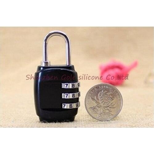500pcs/lot 3 Dials Resettable Combination Password Lock Safe Door Locker Pad Lock Padlock For Travel Luggage Suitcase