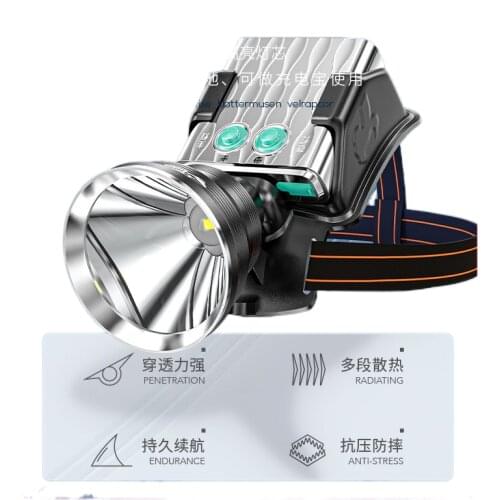 52000 bright headlight glare charging power head mounted for fishing hunting lithium xenon lamp