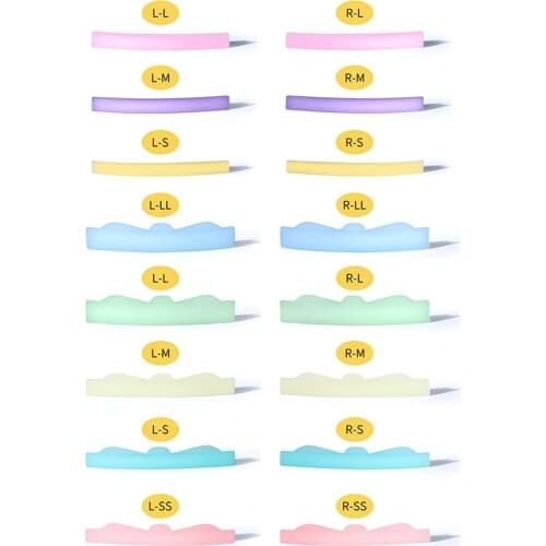 Professional Silicone Eyelash Perming Pad Silicone Eyelashes Curler Rods Lashes Lift Shield Tool 8 Pairs U-shape C-shape