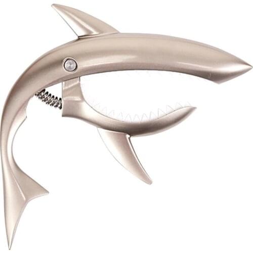 Shark Wooden Folk Guitar Change Metal Clip Guitar Accessories Sharks Folk Guitar Capo Acoustic Wooden for Guitar Sound Clip tool