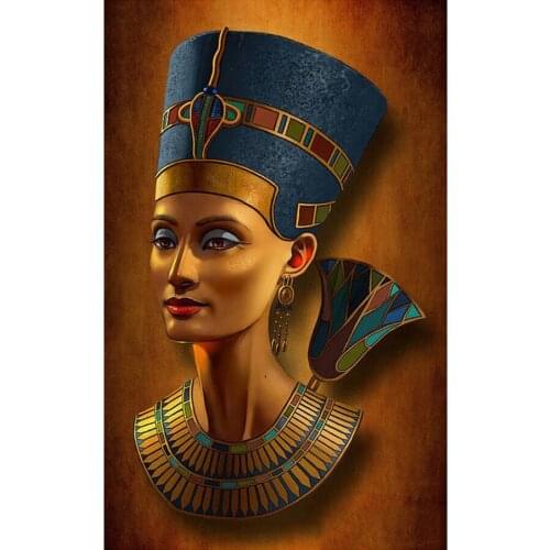 New AB Diamond Embroidered "Egyptian Woman" Diamond Painting Full Square Round Diamond Home Decoration Painting