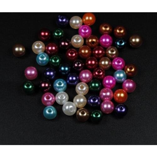 [100 PCS] 8mm Mixed Color ABS Plastic Beads for Rig Making Fishing Accessories Bright Color Floating Carp Bead