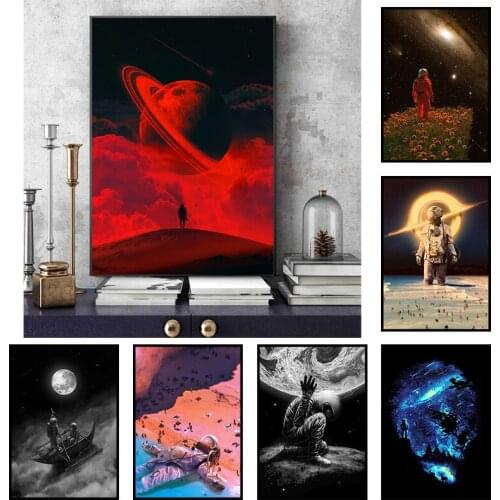 Space Surfing Deep Escape Picture Home Decor Nordic Canvas Painting Wall Art Posters and Print