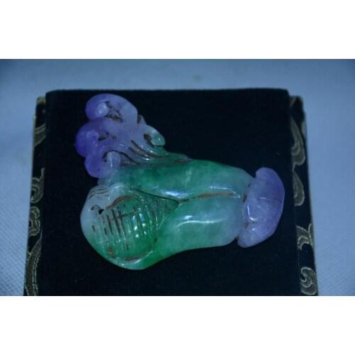 Collection of the Qing Dynasty (1826-1861) old emerald statue,morning glory,free shipping