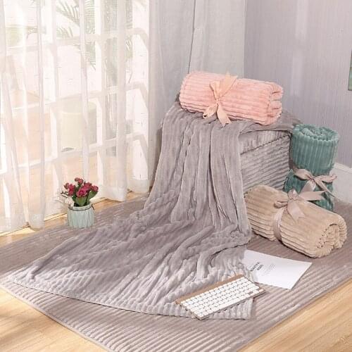 150*90cm Summer Air Conditioning Blanket Quilt Cross-border Children Siesta Travel Double-sided Cover Blanket Flannel Blanket