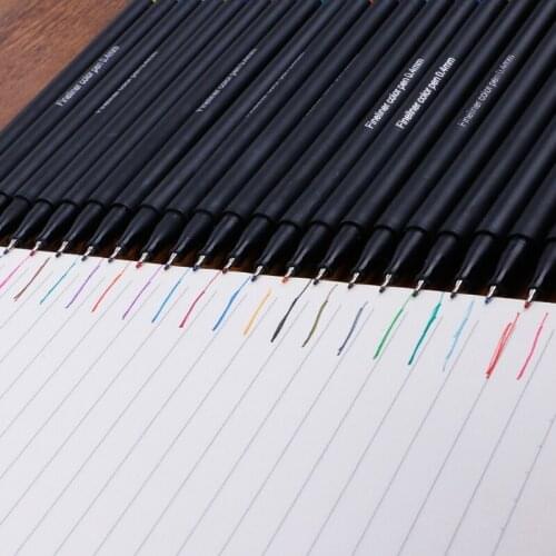 Fineliner 12 / 24 Colors Pen Set 0.4mm Fine Tip Line Writing Drawing Marker Pen