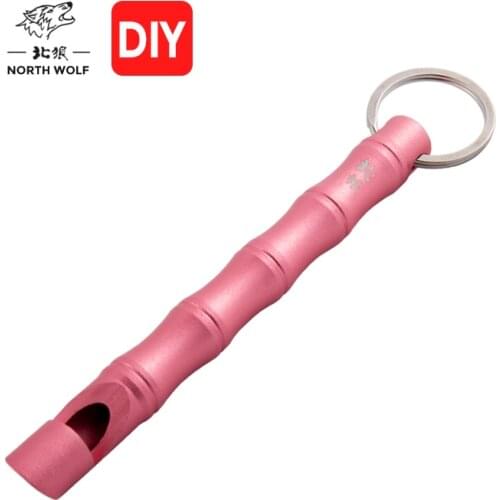 1 Pcs Aluminum Emergency Survival Whistle Keychain defender whistle for football soccer Hiking Camping Outdoor Sports Tools