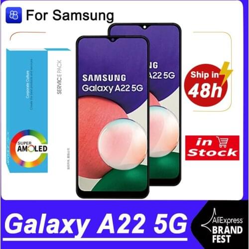 Original 6.6" LCD For Samsung Galaxy A22 5G Display Touch Screen Digitizer Assembly With Frame SM-A226B SM-A226B/DS SM-A226B/DSN
