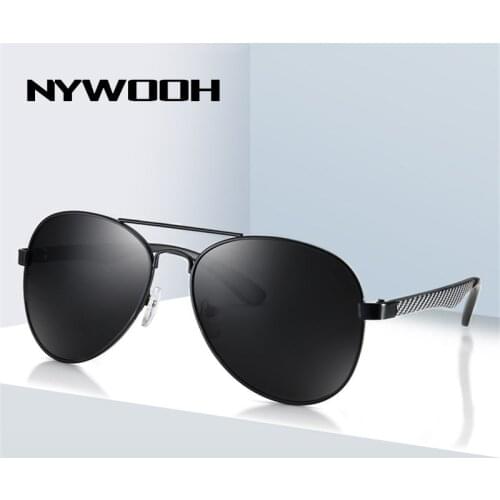 NYWOOH Men Polarized Sunglasses 2021 Luxury Women Driving Sun Glasses Pink Coating Mirror Sunglass for Ladies Metal Eyewear