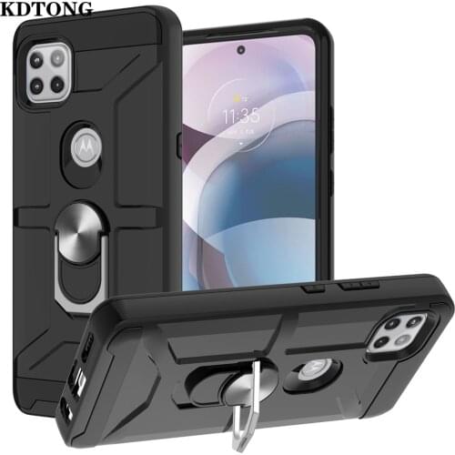 Shockproof Phone Case for Motorola G60 G Stylus 2021 5G G9 Power Edge S One 5G Ace Capa Magnetic Car Ring Bracket Protect Cover