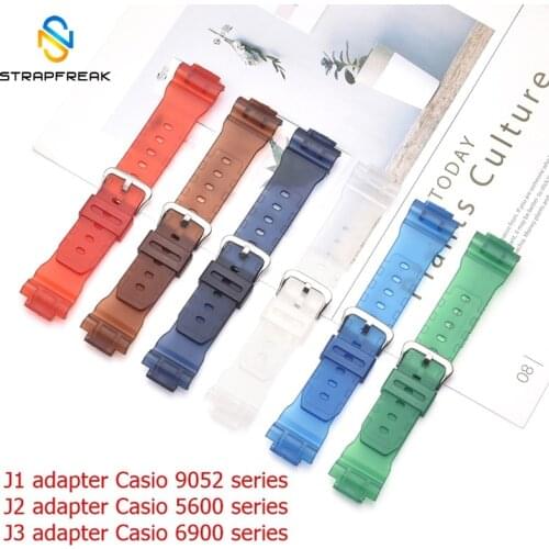 Silicone Watch Strap For Casio 9052/5600/6900 Series Rubber Bands Men Sports Diving Strap for Casio Wristwatch Colorful Belt